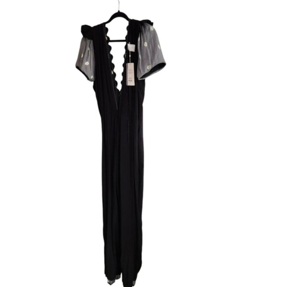 Azulu Chic Black Jumpsuit with Colorful Dots Size XL - Picture 3 of 13